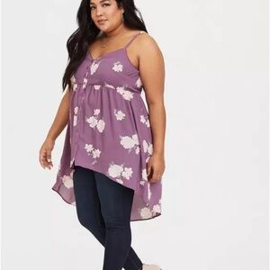 NWOT Torrid Georgette Babydoll cami Size 00